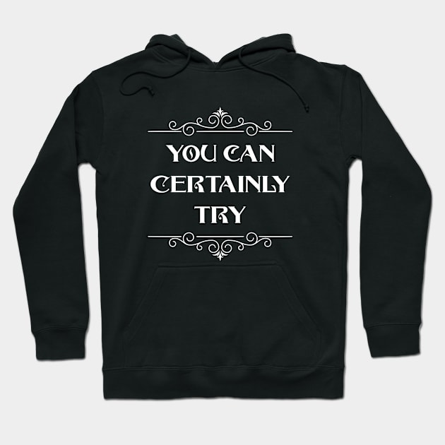 You Can Certainly Try Hoodie by pixeptional